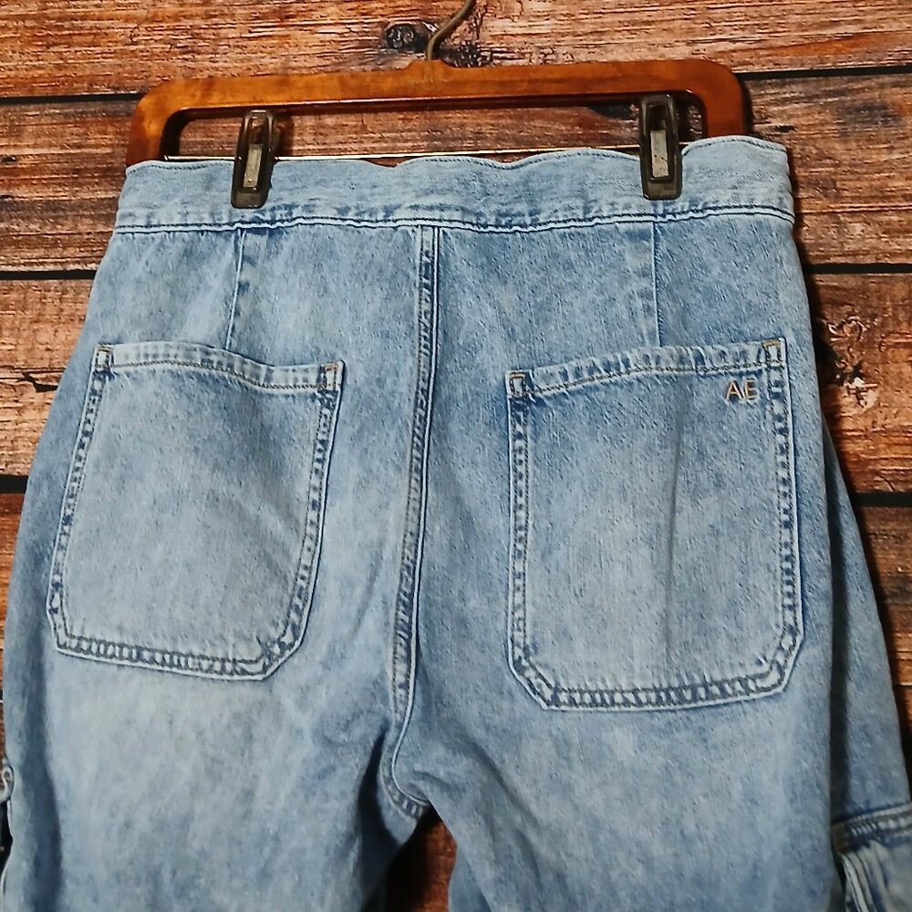 American Eagle Jeans 6 Denim Cargo Jogger High Rise - Picture 5 of 9